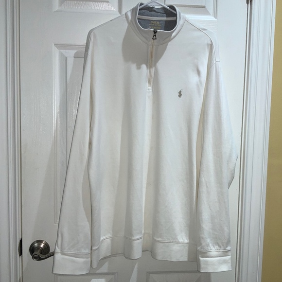 Polo Ralph Lauren Long sleeve half zip pullover Sz XL cotton blend pony logo - Picture 1 of 8